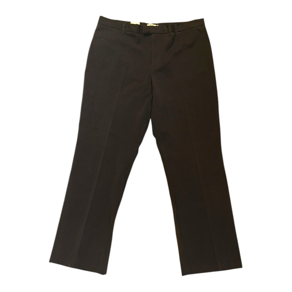NWT IZOD STRETCH Women’s 16 Charcoal Gray Chino Flat Front Cotton Spandex Pants